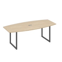 Переговорный стол 220 на каркасе QUATTRO дуб скандинавский / металлокаркас антрацит А4 А4 114 ДК