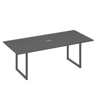Стол 220 переговорный с металлокаркасом QUATTRO антрацит премиум / металлокаркас антрацит А4 А4 124 АР