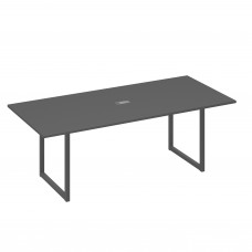Стол 220 переговорный с металлокаркасом QUATTRO антрацит премиум / металлокаркас антрацит А4 А4 124 АР