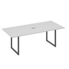 Стол 220 переговорный с металлокаркасом QUATTRO серый / металлокаркас антрацит А4 А4 124 СЕ