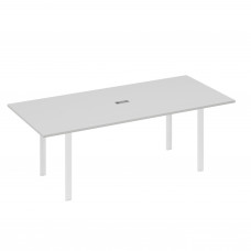 Стол 220 для переговорной каркасе UNO серый / металлокаркас белый А4 Б1 124 СЕ