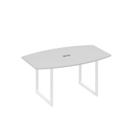 Стол 160 для переговоров на каркасе QUATTRO серый / металлокаркас белый А4 Б4 111 СЕ