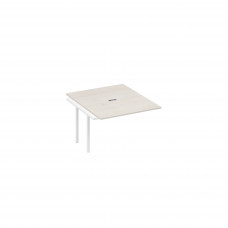 Секция стола для переговоров каркас QUATTRO дуб / металлокаркас белый А4 Б4 134-1 ДШ