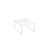 Стол 120 переговорный с металлокаркасом QUATTRO белый премиум / металлокаркас белый А4 Б4 134 БП