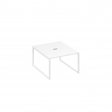 Стол 120 переговорный с металлокаркасом QUATTRO белый премиум / металлокаркас белый А4 Б4 134 БП