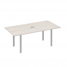 Стол 200 на металлокаркасе UNO в переговорную дуб / металлокаркас серый А4 С1 123 ДШ