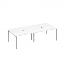 Стол переговорный 280 на каркасе UNO белый премиум / металлокаркас серый А4 С1 132-2 БП