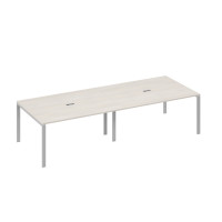 Стол для переговоров 320x124 на металлокаркасе UNO дуб / металлокаркас серый А4 С1 133-2 ДШ