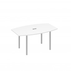 Стол 160 для переговоров на каркасе DUE белый премиум / металлокаркас серый А4 С2 111 БП