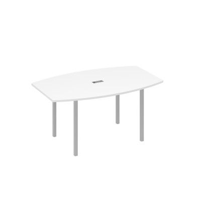 Стол 160 для переговоров на каркасе DUE белый премиум / металлокаркас серый А4 С2 111 БП