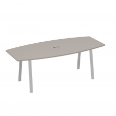 Стол для переговоров 220 на металлокаркасе TRE мокко премиум / металлокаркас серый А4 С3 114 МП