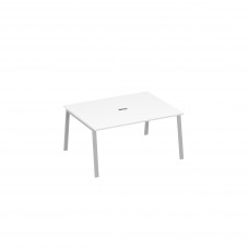 Стол 160 на металлокаркасе TRE для переговорной белый премиум / металлокаркас серый А4 С3 133 БП