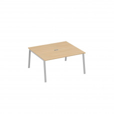 Стол 160 на каркасе TRE в переговорную натуральный дуб / металлокаркас серый А4 С3 136 НД