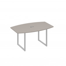 Стол 160 для переговоров на каркасе QUATTRO мокко премиум / металлокаркас серый А4 С4 111 МП