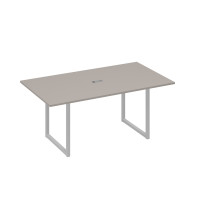 Стол 180 с опорами QUATTRO переговорный мокко премиум / металлокаркас серый А4 С4 122 МП