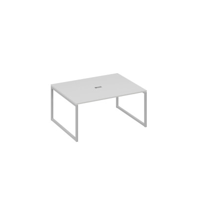 Стол 160 на опорах QUATTRO для переговоров серый / металлокаркас серый А4 С4 133 СЕ