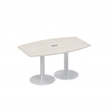 Стол 160x100 фигурный на опорах-колоннах для переговоров дуб шамони А4 ХР 111 ДШ