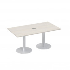 Стол 180 в переговорную на опорах-колоннах дуб шамони А4 ХР 122 ДШ