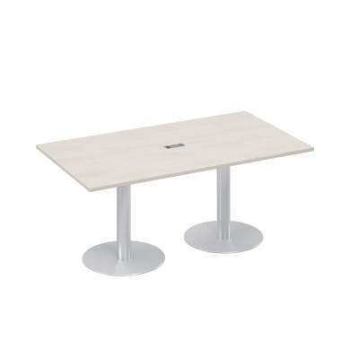 Стол 180 в переговорную на опорах-колоннах дуб шамони А4 ХР 122 ДШ