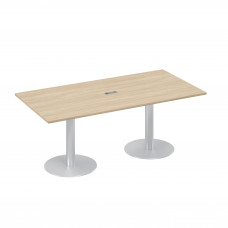 Стол 200 переговорный на колоннах дуб скандинавский А4 ХР 123 ДК