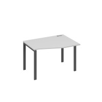Стол правый "Техно" эргономичный на металлокаркасе UNO серый / металлокаркас антрацит А4 А1 062 СЕ