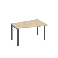 Стол на металлокаркасе UNO эргономичный правый "Техно" дуб скандинавский / металлокаркас антрацит А4 А1 064 ДК