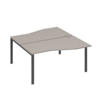 Рабочая станция столы Техно" каркас UNO (2х160) мокко премиум / металлокаркас антрацит А4 А1 191 МП