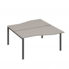 Рабочая станция столы Техно" каркас UNO (2х160) мокко премиум / металлокаркас антрацит А4 А1 191 МП