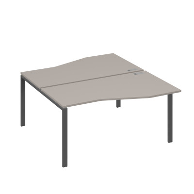 Рабочая станция столы Техно" каркас UNO (2х160) мокко премиум / металлокаркас антрацит А4 А1 191 МП