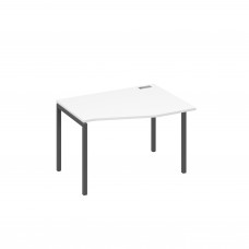 Стол эргономичный металлокаркас DUE правый "Техно" белый премиум / металлокаркас антрацит А4 А2 062 БП