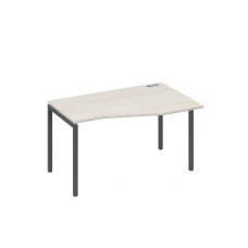 Стол на металлокаркасе DUE правый "Техно" эргономичный дуб / металлокаркас антрацит А4 А2 064 ДШ
