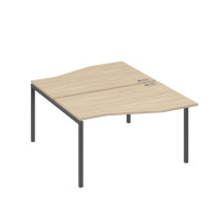 Рабочая станция каркас DUE столы (2х140) Техно дуб скандинавский / металлокаркас антрацит А4 А2 190 ДК