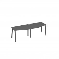 Рабочая станция опоры UNO столы (2х120) со столами Техно антрацит премиум / металлокаркас антрацит А4 А1 061-2 АР