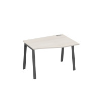 Стол правый "Техно" эргономичный на металлокаркасе TRE дуб / металлокаркас антрацит А4 А3 062 ДШ