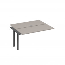 Секция стола рабочей станции на металлокаркасе UNO (2х140) мокко премиум / металлокаркас антрацит А4 А1 171-1 МП