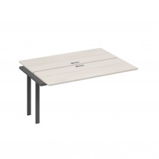 Секция стола рабочей станции на металлокаркасе UNO (2х160) дуб / металлокаркас антрацит А4 А1 172-1 ДШ