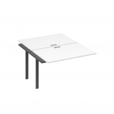 Секция стола станции на каркасе UNO 2х120 белый премиум / металлокаркас антрацит А4 А1 176-1 БП