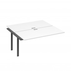 Секция стола рабочей станции на металлокаркасе TRE (2х160) белый премиум / металлокаркас антрацит А4 А3 178-1 БП