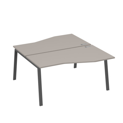 Рабочая станция (2х160) столы Техно на опорах TRE мокко премиум / металлокаркас антрацит А4 А3 191 МП