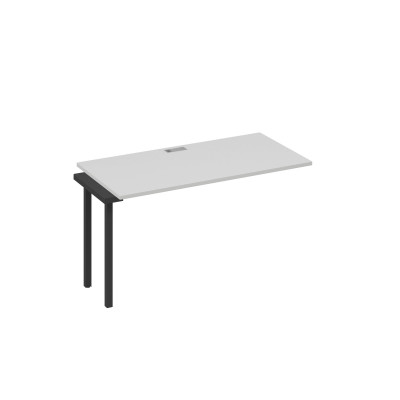 Секция стола рабочей станции на опорах DUE серый / металлокаркас антрацит А4 А2 014-1 СЕ