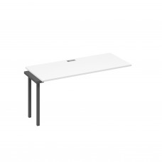 Секция стола рабочей станции 160 опоры QUATTRO белый премиум / металлокаркас антрацит А4 А4 015-1 БП