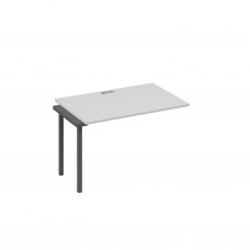 Секция стола 120 на металлокаркасе QUATTRO серый / металлокаркас антрацит А4 А4 023-1 СЕ