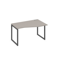 Стол правый "Техно" на металлокаркасе QUATTRO эргономичный мокко премиум / металлокаркас антрацит А4 А4 064 МП