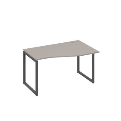 Стол правый "Техно" на металлокаркасе QUATTRO эргономичный мокко премиум / металлокаркас антрацит А4 А4 064 МП