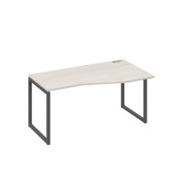 Стол на металлокаркасе QUATTRO эргономичный правый "Техно" дуб / металлокаркас антрацит А4 А4 066 ДШ