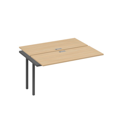 Секция рабочей станции на каркасе DUE (2х140) натуральный дуб / металлокаркас антрацит А4 А2 171-1 НД