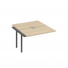 Секция стола рабочей станции QUATTRO (2х120) дуб скандинавский / металлокаркас антрацит А4 А4 173-1 ДК