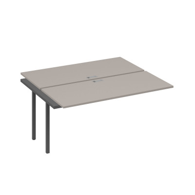 Секция стола рабочей станции на металлокаркасе DUE (2х160) мокко премиум / металлокаркас антрацит А4 А2 175-1 МП