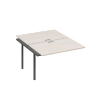 Секция стола рабочей станции на металлокаркасе DUE (2х120) дуб / металлокаркас антрацит А4 А2 176-1 ДШ