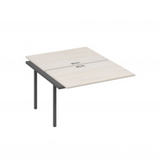 Секция стола рабочей станции на металлокаркасе DUE (2х120) дуб / металлокаркас антрацит А4 А2 176-1 ДШ